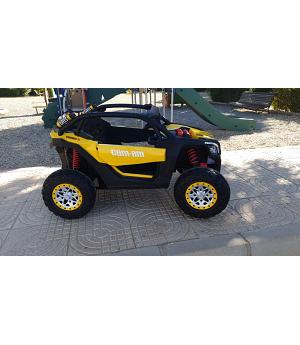COCHE 4x4 BUGGY 24V CAN-AM, 2 PLAZAS, MANDO RC, AMARILLO, LE-XB-2118, CARGA 60 KG - LE9820